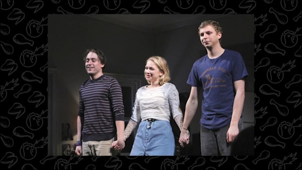 Kieran Culkin, Tavi Gevinson and Michael Cera in This Is Our Youth on Hot Ones 9Now