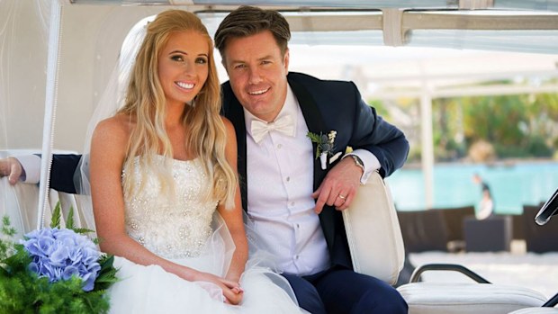 Ashley and Troy on their wedding day