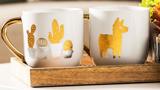Cricut Joy project cactus llama mugs