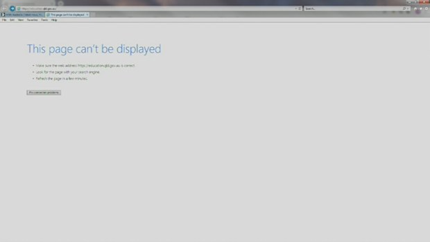 Queensland schools online learning down.