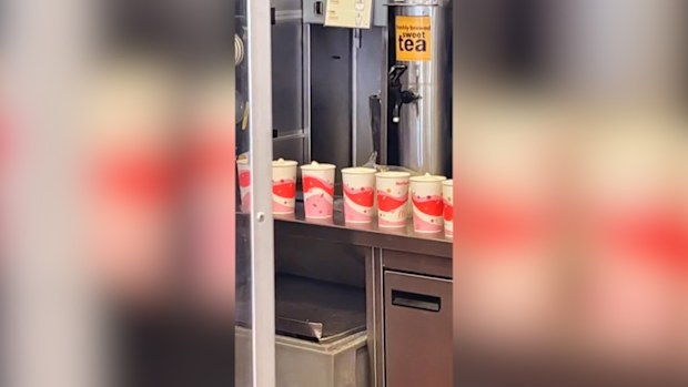 Just the beginning of the huge McFlurry drive-thru order.