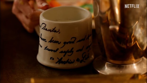 A note to Santa from Prince Archie and Princess Lilibet as seen in the festive-themed episode of With Love, Meghan: Holiday Celebration, coming to Netflix on December 3, 2025.