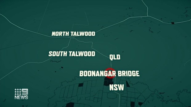 A map of the border the police killer is said to have jumped last year.