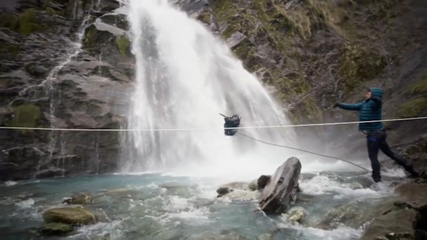 The Summit 2023: The trekkers throw cash over a waterfall