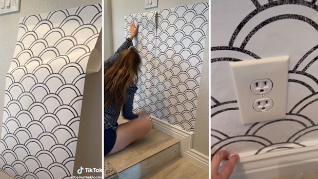 Removable wallpaper DIY TikTok renovation