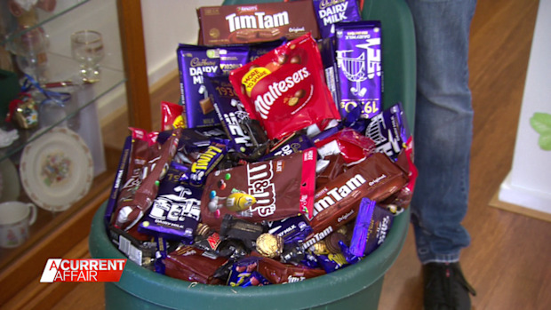 Tyne would eat two to three family blocks of chocolate a day, a tub or two of M&Ms, bags of Maltesers, Tim Tams and a whole lot more.