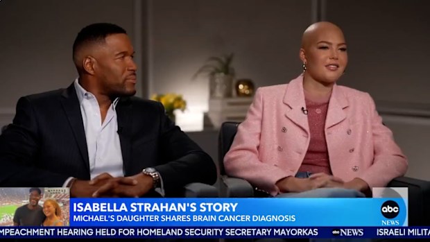 Michael Strahan and daughter Isabella on GMA