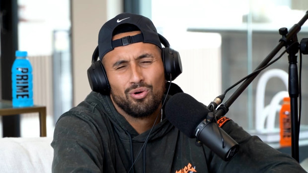 Nick Kyrgios appearing on the Impaulsive podcast.