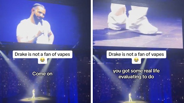 Drake has vape thrown at him mid-performance
