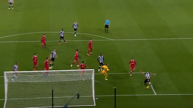 Fabian Schar had not given it up, guiding it towards goal from a tight angle.