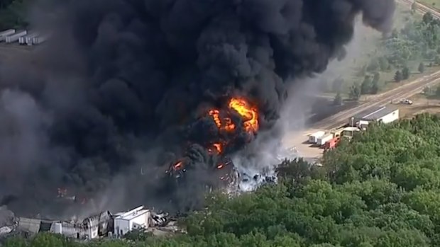 Massive chemical fire in Illinois prompts authorities to order evacuations