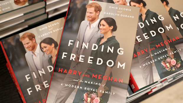 Copies of 'Finding Freedom' are stacked up in Waterstones Piccadilly  on August 11, 2020 in London, England. (Photo by Chris Jackson/Getty Images)