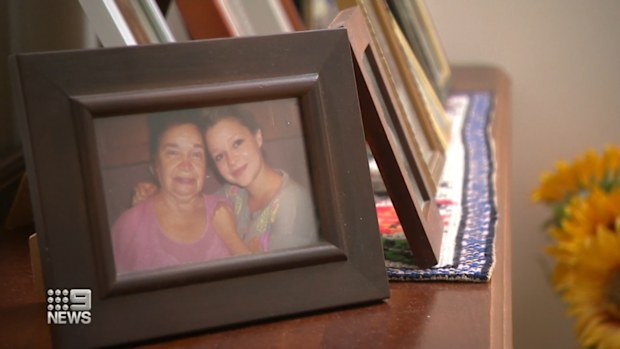 Great grandmother Anya Holik with her daughter Karina White. Ms Holik fled the war in Ukraine and reunited with family in Sydney.