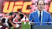 UFC chief operating officer Lawrence Epstein and Roosters gun Siua Wong.