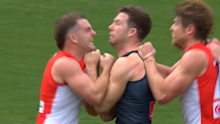 Tom Papley and Toby Green go at it.