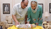 Crown Prince of Kelantan Tengku Muhammad Faiz Petra and wife Crown Princess Sofie Louise Johansson Petra and their son Johan, born on July 17.