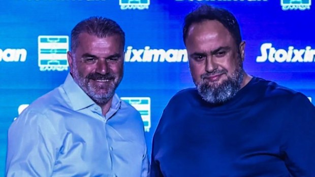 Ange Postecoglou and Evangelos Marinakis.