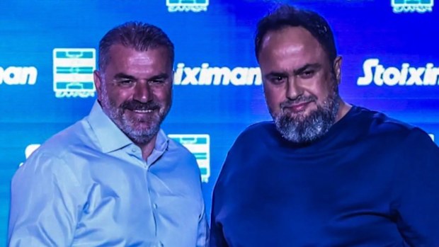 Ange Postecoglou and Evangelos Marinakis.