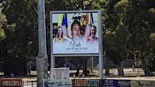 Adam Hunter's funeral was held at Hands Oval.