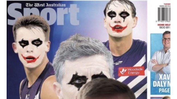Dan Gorringe was unhappy with the West Australian's back page, calling out Fremantle after their round 23 loss to the Giants.