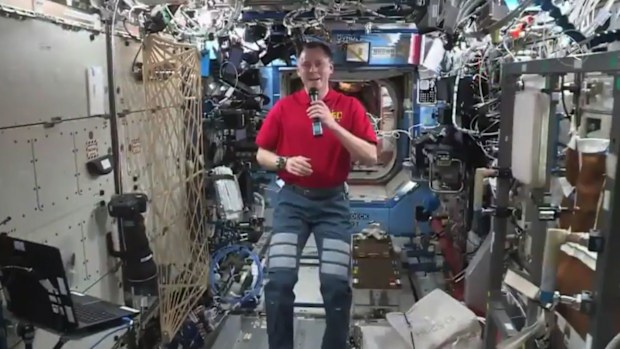 Brad Pitt, NASA Headquarters, phone call, astronaut Nick Hague, space
