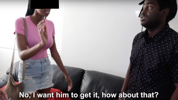 Boyfriend accuses girlfriend of lying on online game show. 