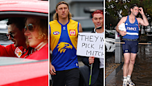 While they may not be winning the premiership this year, Geelong is definitely winning the post-season celebrations. From a playful swipte at Nine's Sam McClure, or even pulling up in a Ferrai, the Wharf Shed iplayed host to one of the most anticipated days on the Cats' calendar.