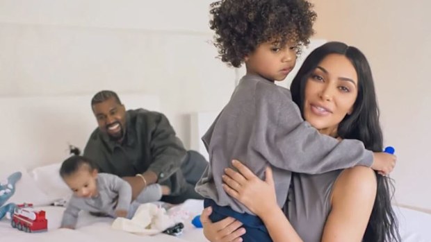 Kim Kardashian, Kanye West,  Saint West and Chicago West in Vogue