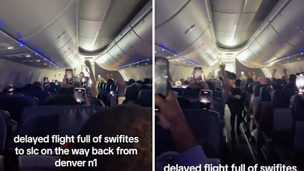 Plane full of singing Taylor Swift fans during delayed flight sparks debate