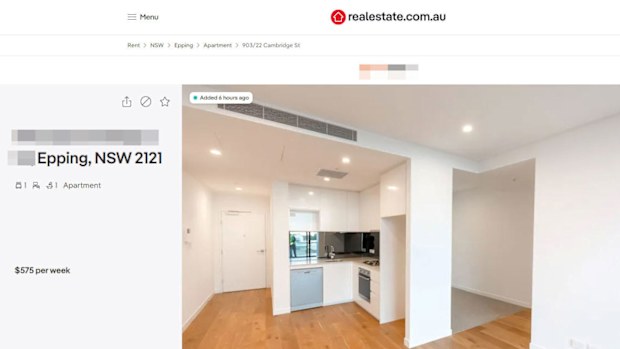 A cached version of the real estate advertisement, which has since been taken down.