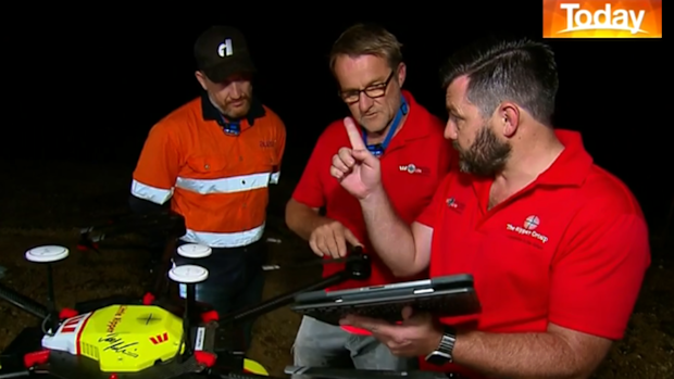 The drones are sent up to survey  bushland. 