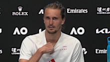 Alexander Zverev in his press conference. 