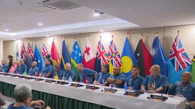 Prime Minister Anthony Albanese was caught in an awkward moment when he arrived at a crucial summit with Pacific Island leaders in the wrong shirt. 