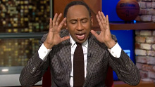 Stephen A Smith mid-rant on Wednesday night.