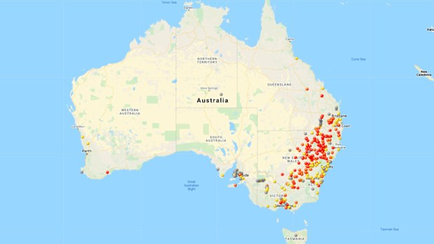 The MouseAlert map, generated by CSIRO, shows the varying levels and spread of the mouse plague that is causing catastrophic damage across parts of NSW and Queensland.