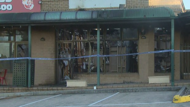 A suspicious blaze has destroyed two businesses in Melbourne's south-east overnight.