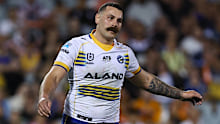 Reagan Campbell-Gillard in action for the Eels in round 27.