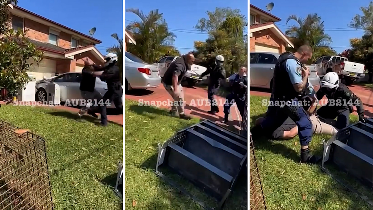 Man in hospital with head injuries after fight with police in Sydney ...