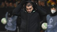 Celtic manager Ange Postecoglou at Aspmyra Stadion in 2022. 