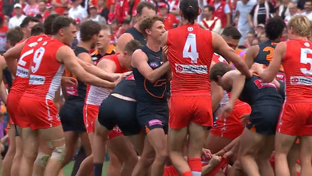 The melee at the SCG.