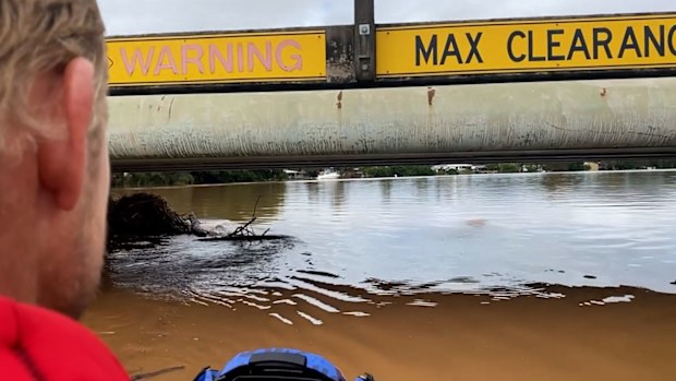 nsw weather update; Murwillumbah  floods mick fanning jet ski rescue