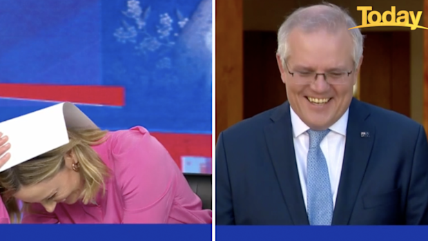 Ally collapsed into laughter once she caught the error.