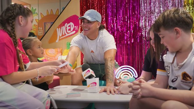 Reece Walsh paints nails with Juiced TV