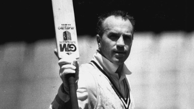 Greg Matthews acknowledges the applause for a Sheffield Shield century against Victoria in Sydney in 1991.