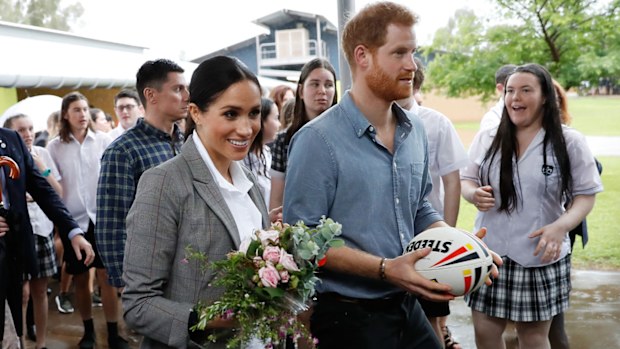 Prince Harry, Duke of Sussex and Meghan, Duchess of Sussex visit students from Dubbo College Senior Campus