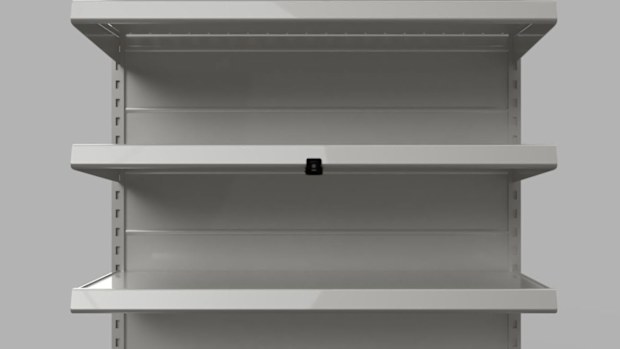 The new in-aisle stock level cameras Woolworths is trialling.