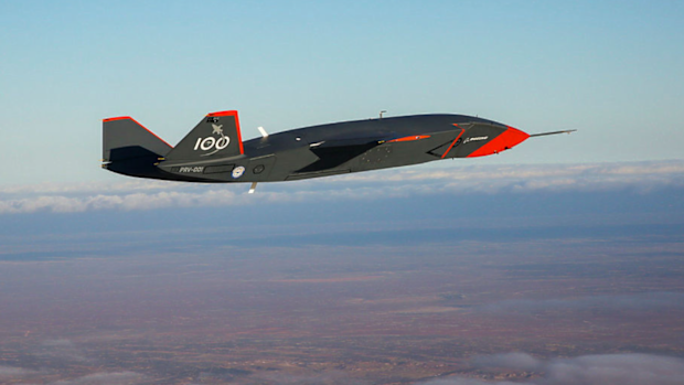 The Ghost bat uses artificial intelligence to conduct teaming missions. Credit: Department of Defence