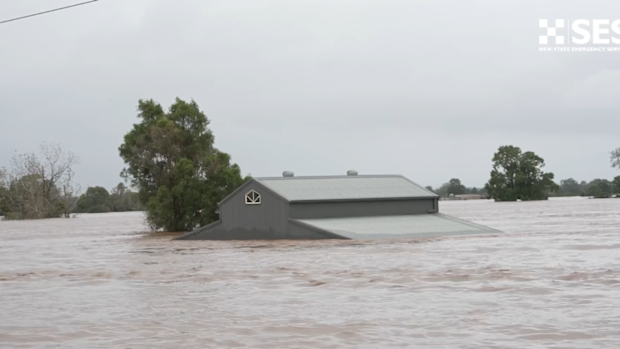 SES carrying out rescues by boat.