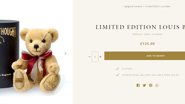 Even Prince Louis has a teddy bear this year.