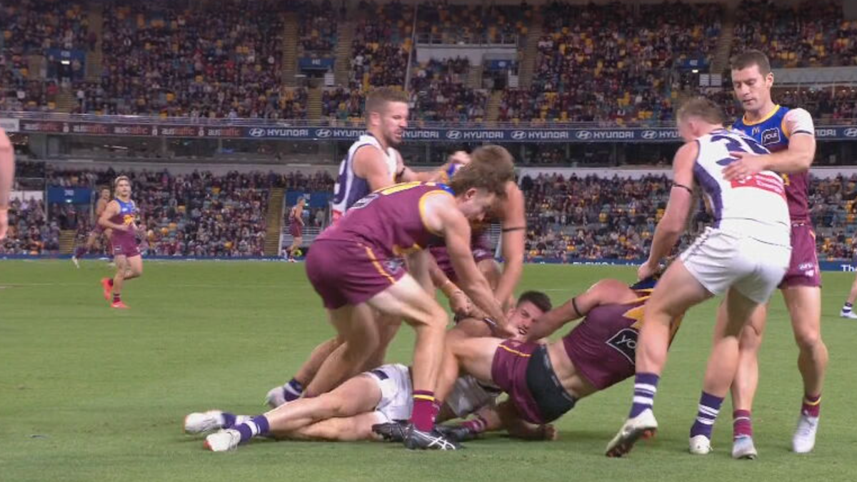 Fiery scenes as Dockers pile on to premiers' woes